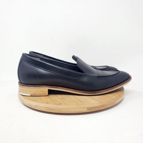 Everlane Modern Loafer Shoes Womens 7 Black Leather Slip On Pointed Toe - Picture 7 of 13